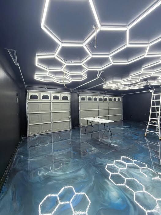 Blue Metallic Epoxy Floor